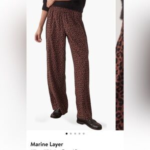 Marine Layer Leopard Tencel Allison Trouser Small